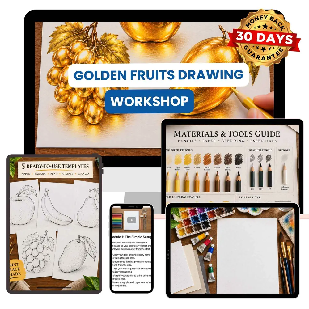 The Golden Fruits Drawing Workshop with all modules and bonuses